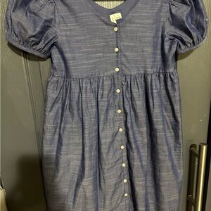 Janie and Jack Chambray Puff Sleeve Dress
